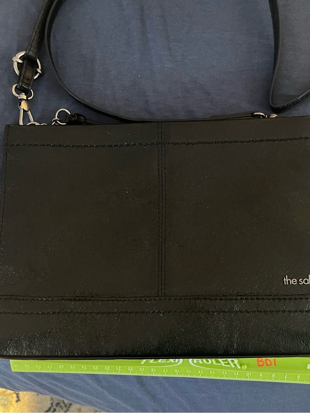The Sak Black Leather Crossbody Bag with Adjustable Strap